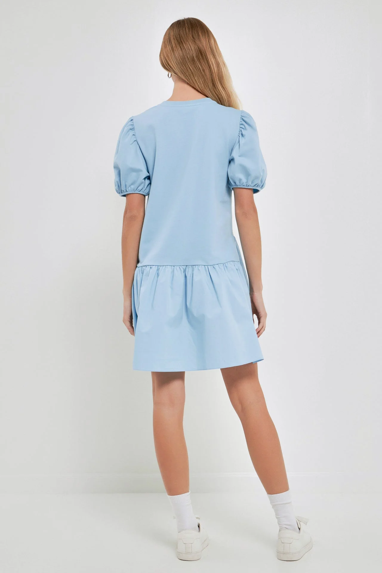 Knit Woven Mixed Dress - Image 78