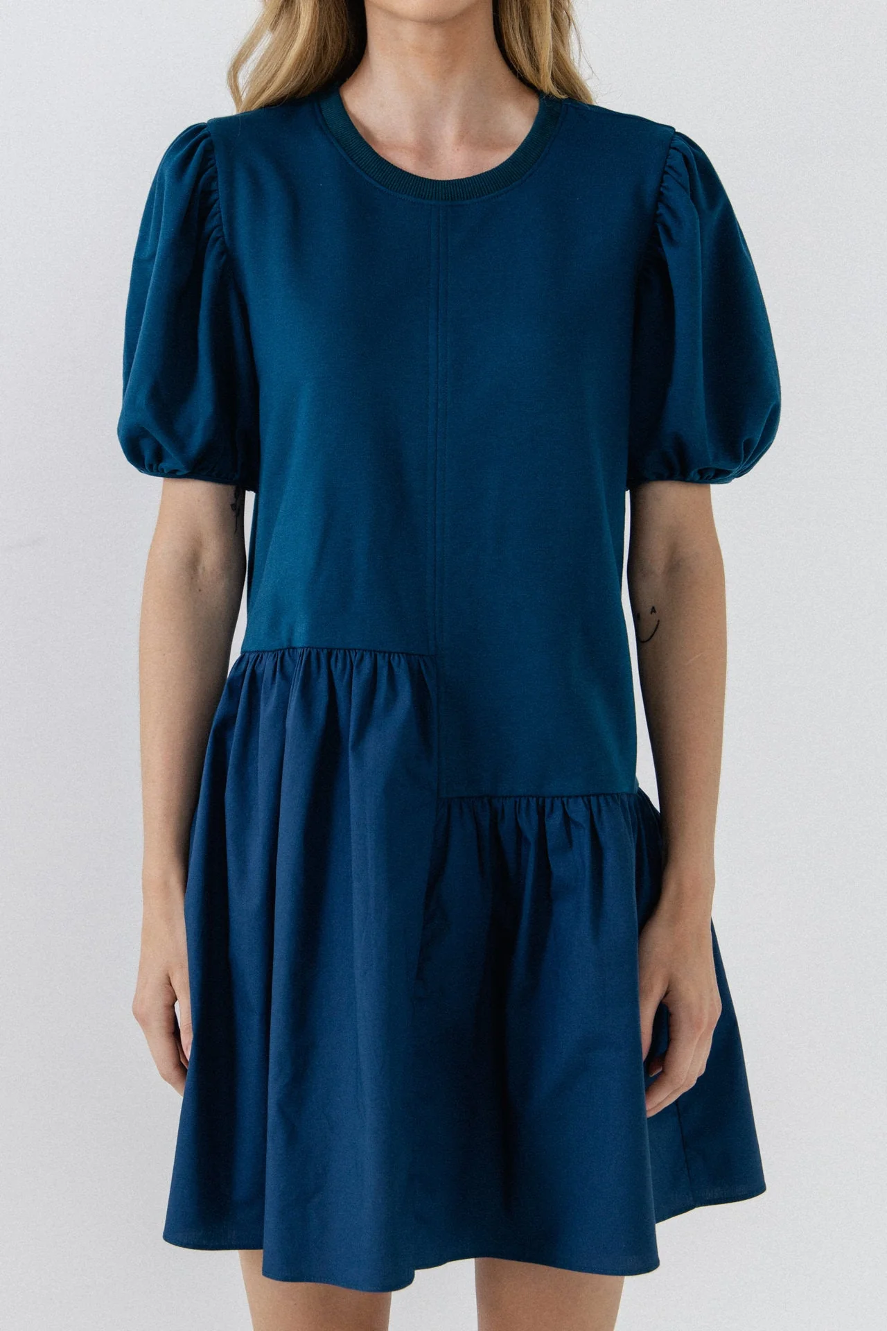 Knit Woven Mixed Dress - Image 81