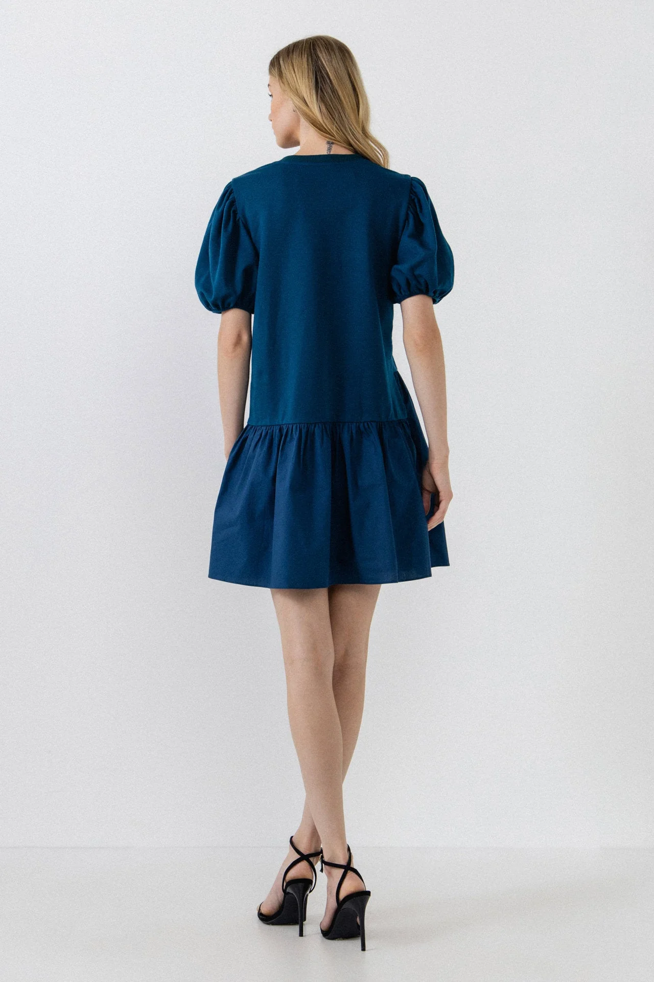 Knit Woven Mixed Dress - Image 83