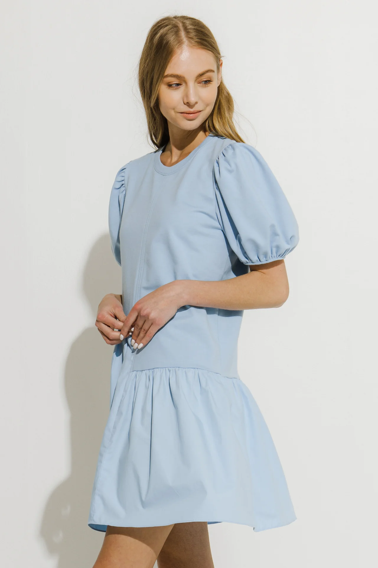 Knit Woven Mixed Dress - Image 87