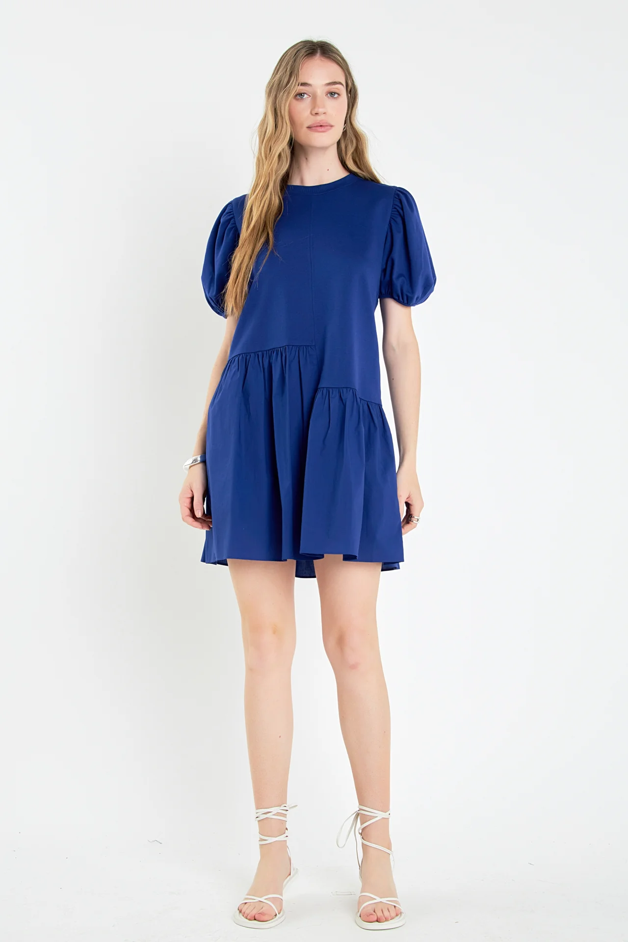 Knit Woven Mixed Dress - Image 90