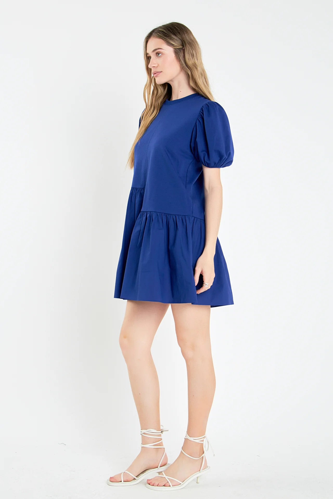 Knit Woven Mixed Dress - Image 92