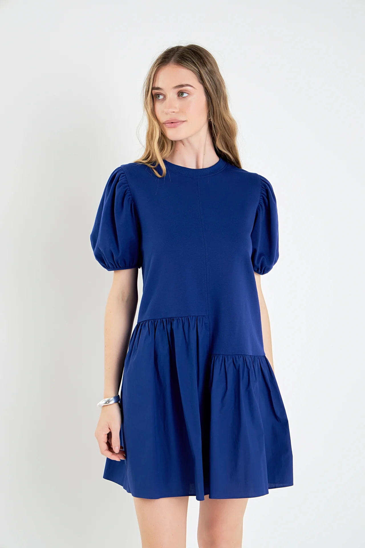 Knit Woven Mixed Dress - Image 94