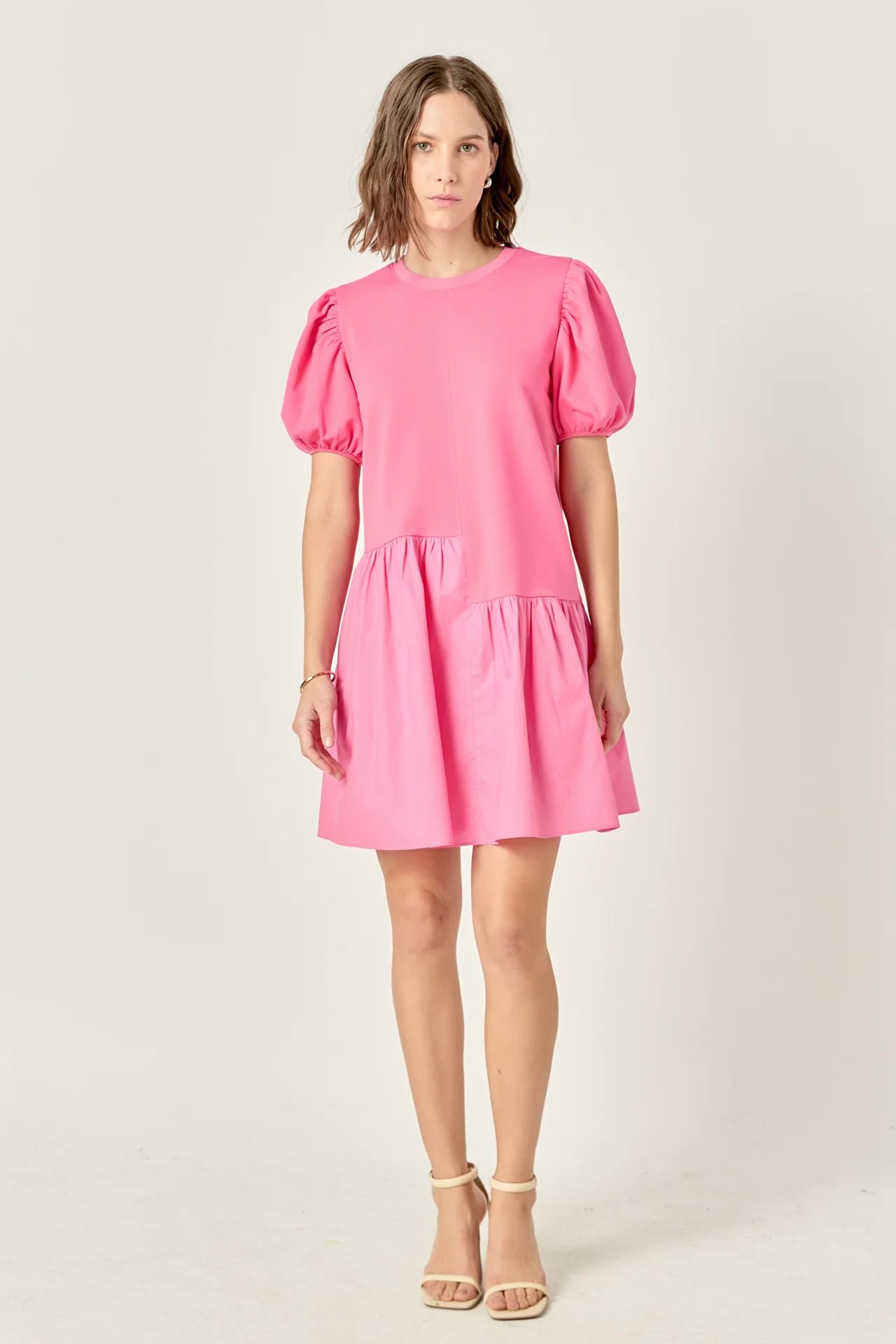 Knit Woven Mixed Dress - Image 95