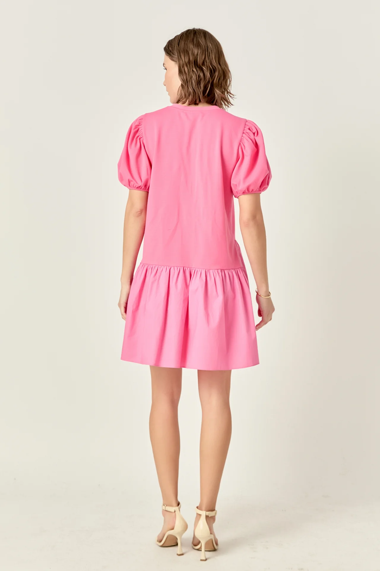Knit Woven Mixed Dress - Image 98