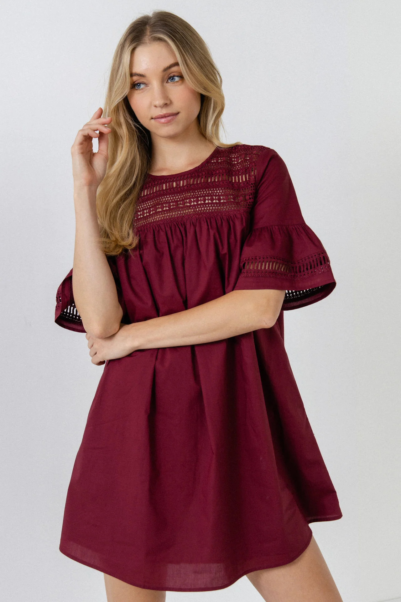Lace Detail Mini Dress - Image 19