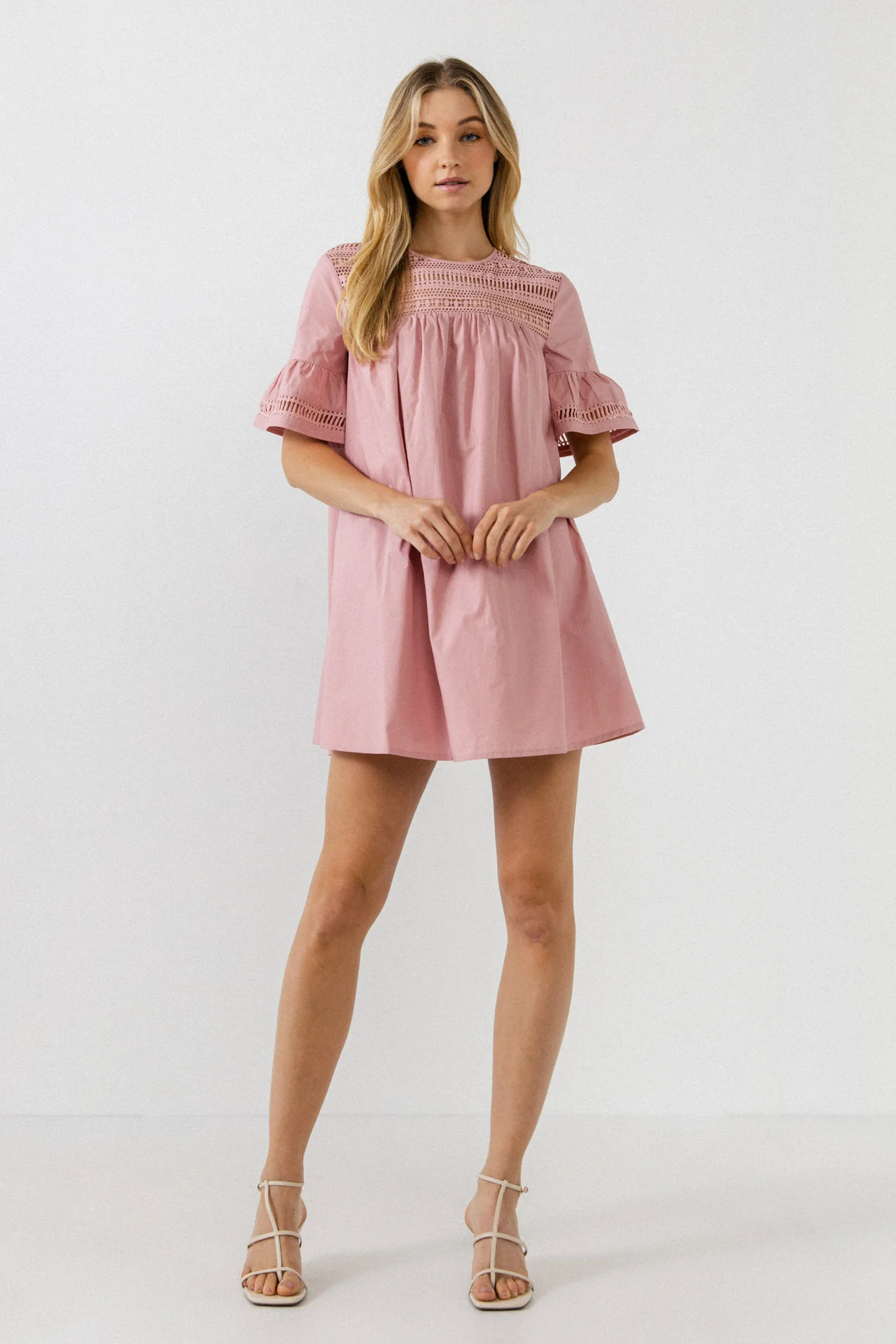 Lace Detail Mini Dress - Image 20