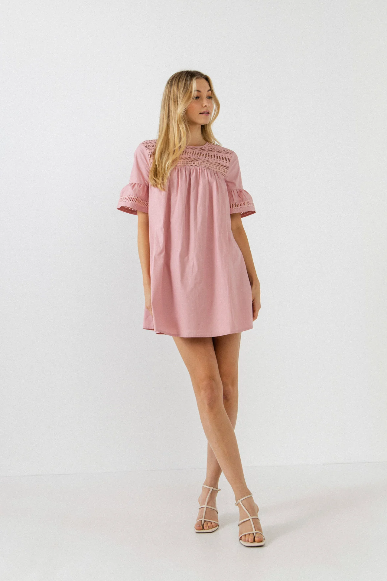 Lace Detail Mini Dress - Image 24