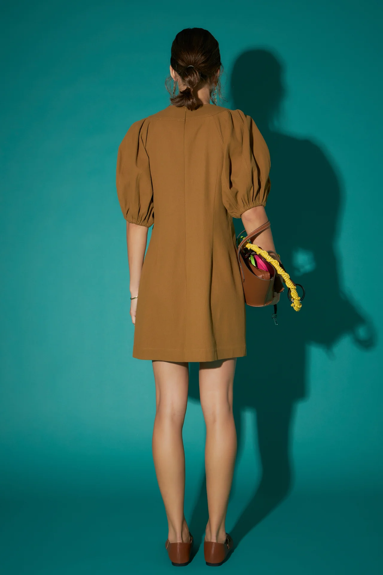 Laced Up Puffed Sleeve Mini Dress - Image 12