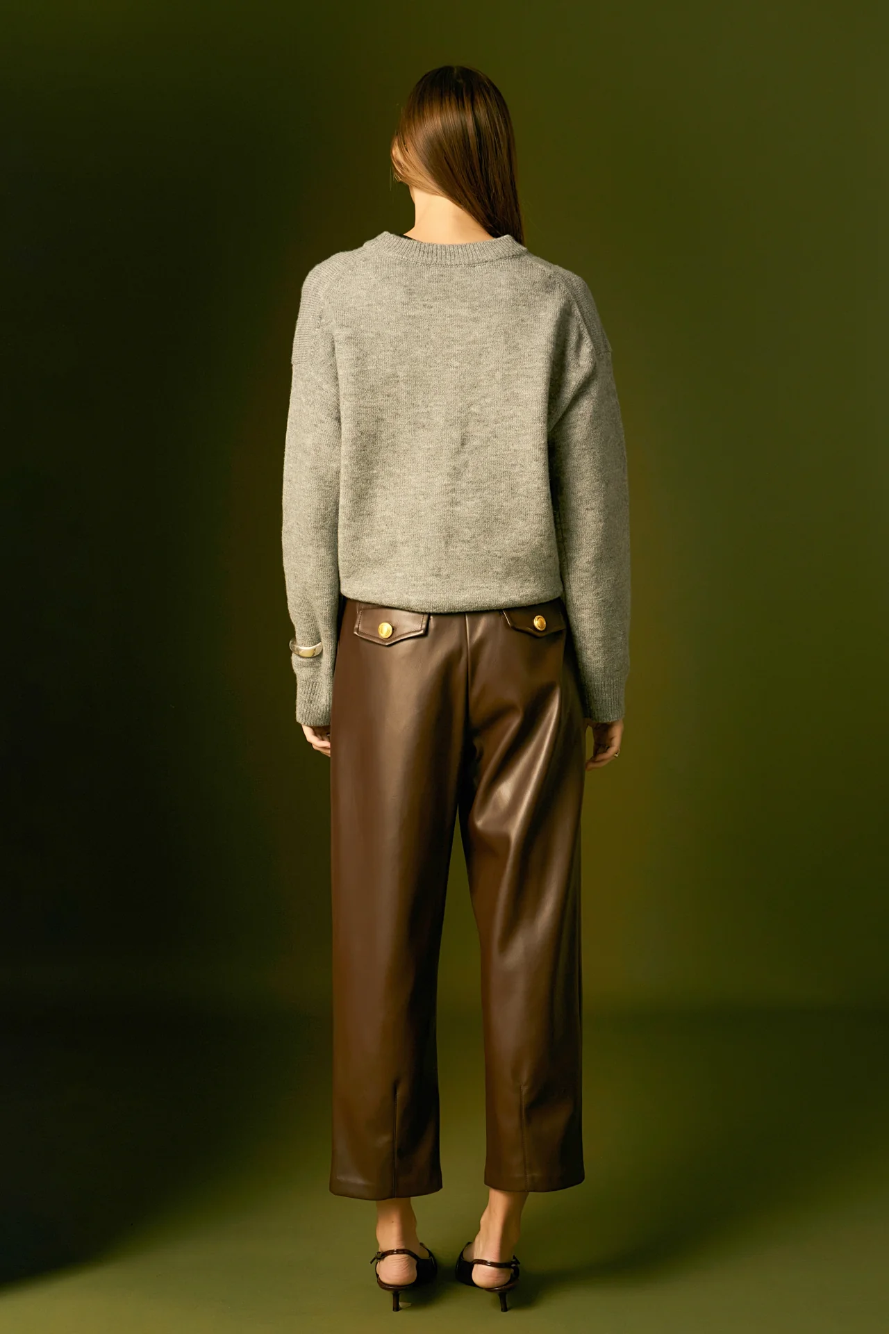 Faux Leather Trousers - Image 4