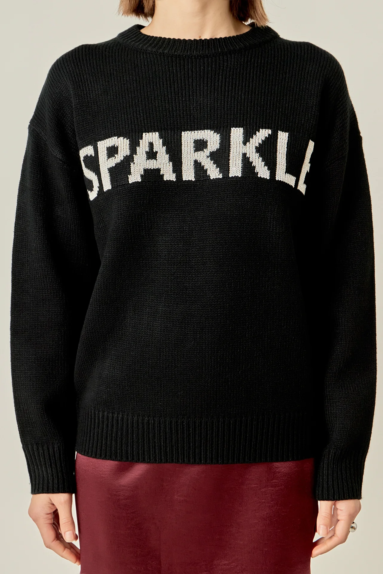 Sparkle Lettering Sweater - Image 2