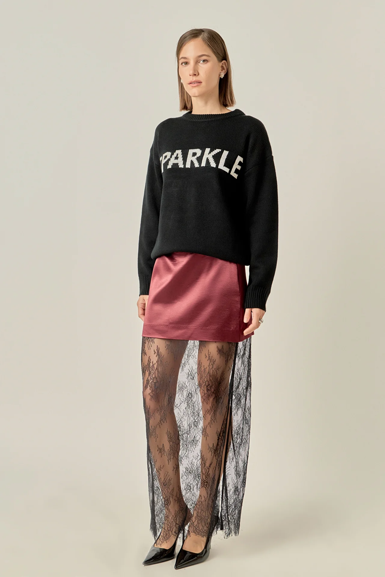 Sparkle Lettering Sweater - Image 3