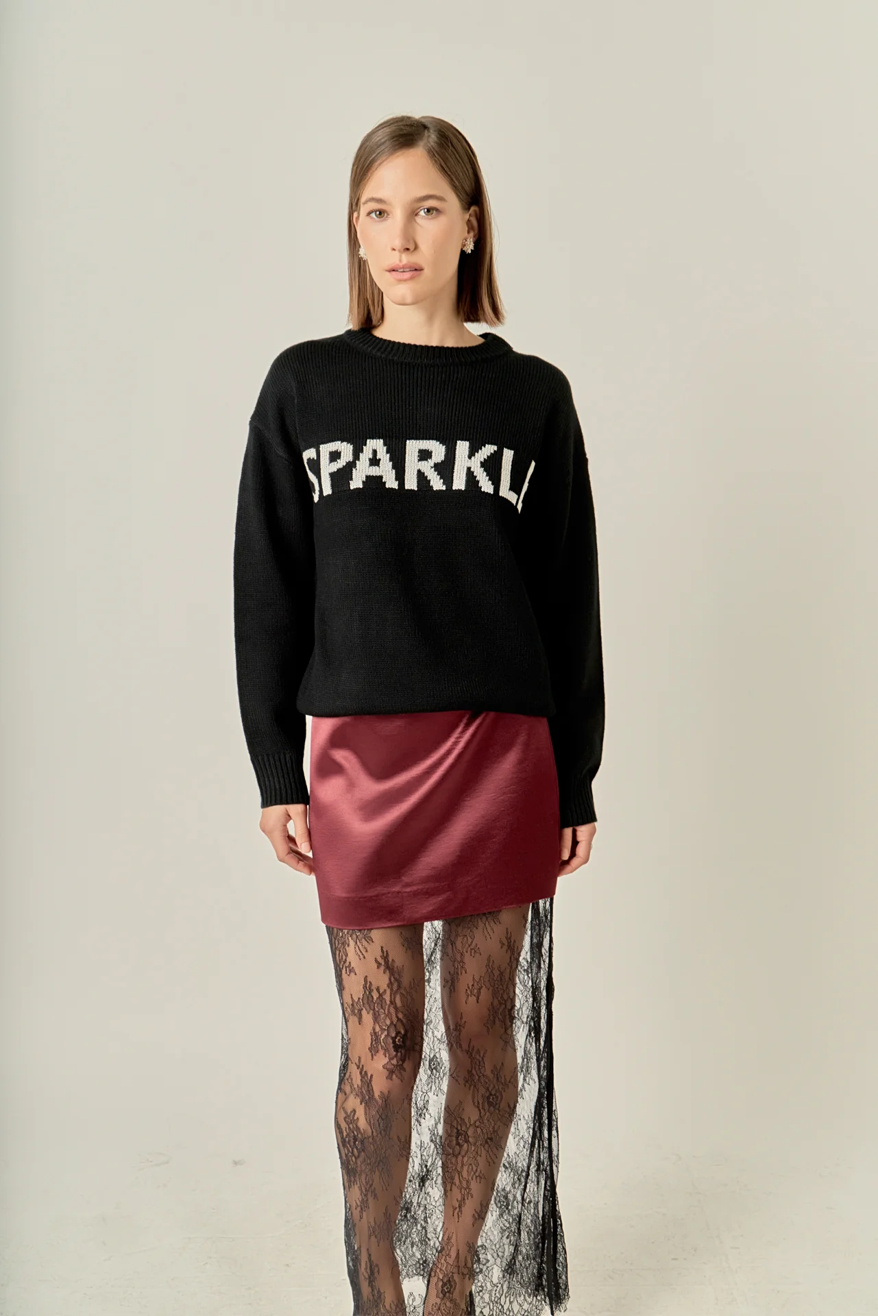 Sparkle Lettering Sweater - Image 5