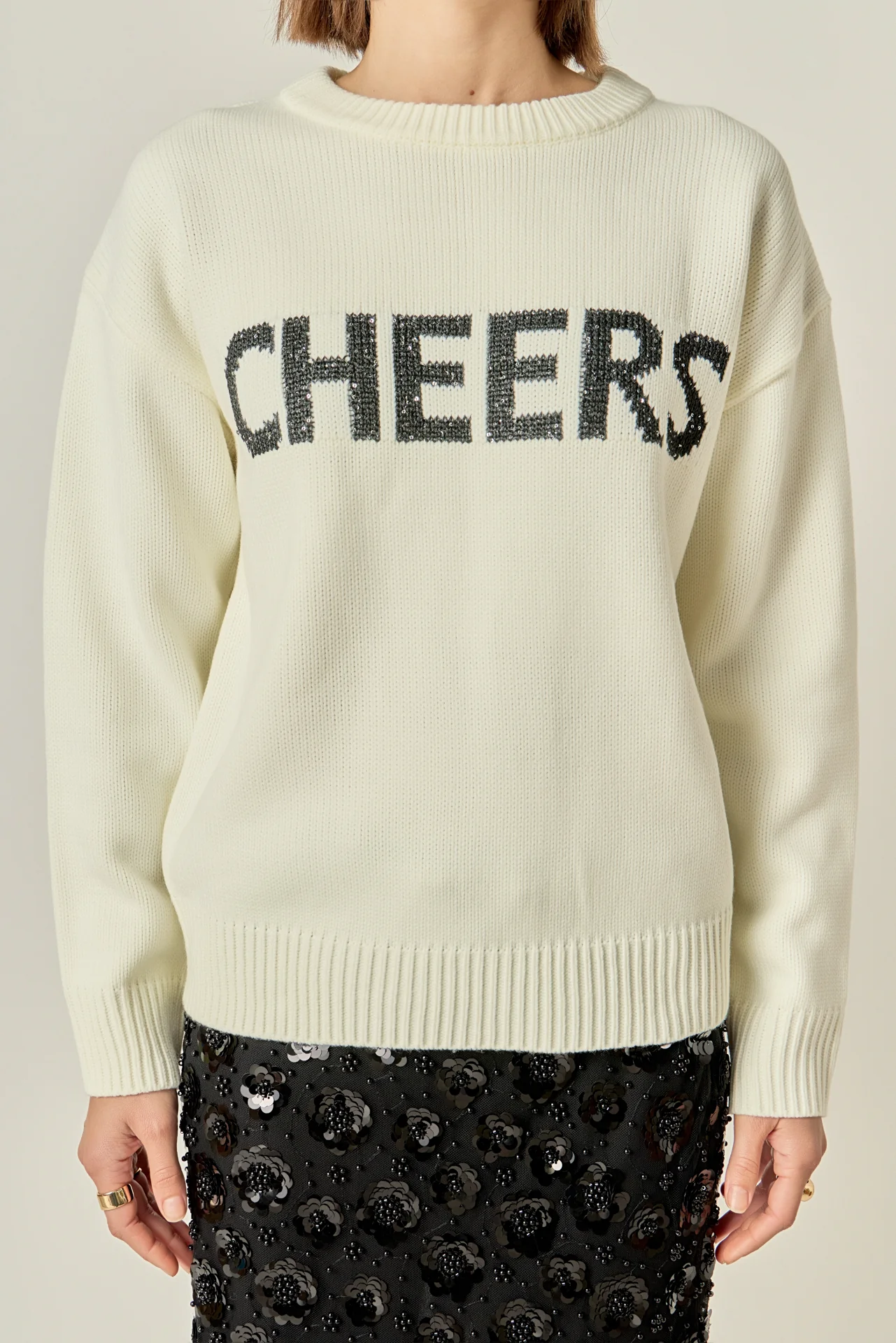Cheers Lettering Sweater - Image 2