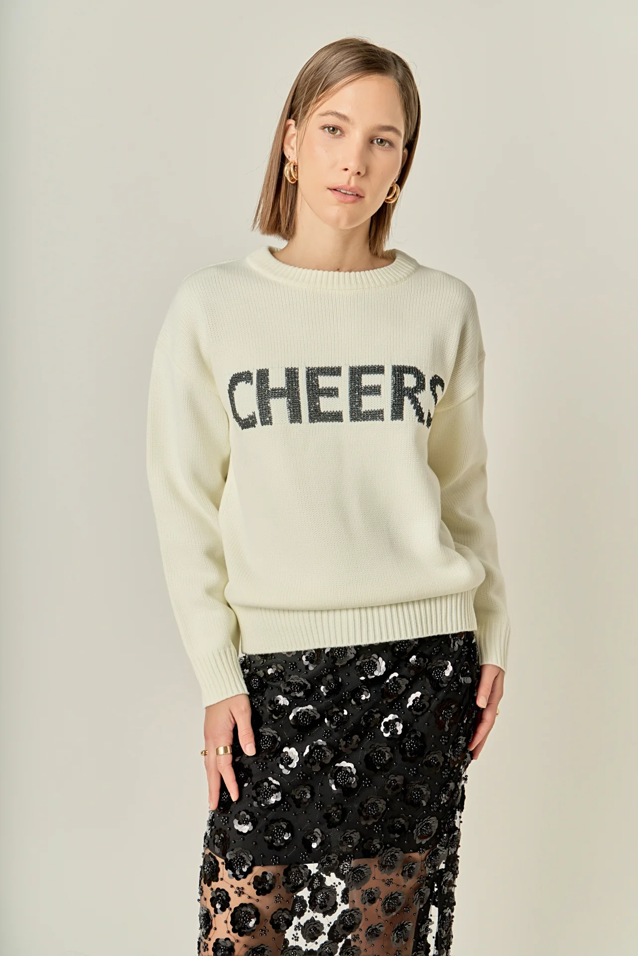 Cheers Lettering Sweater - Image 5