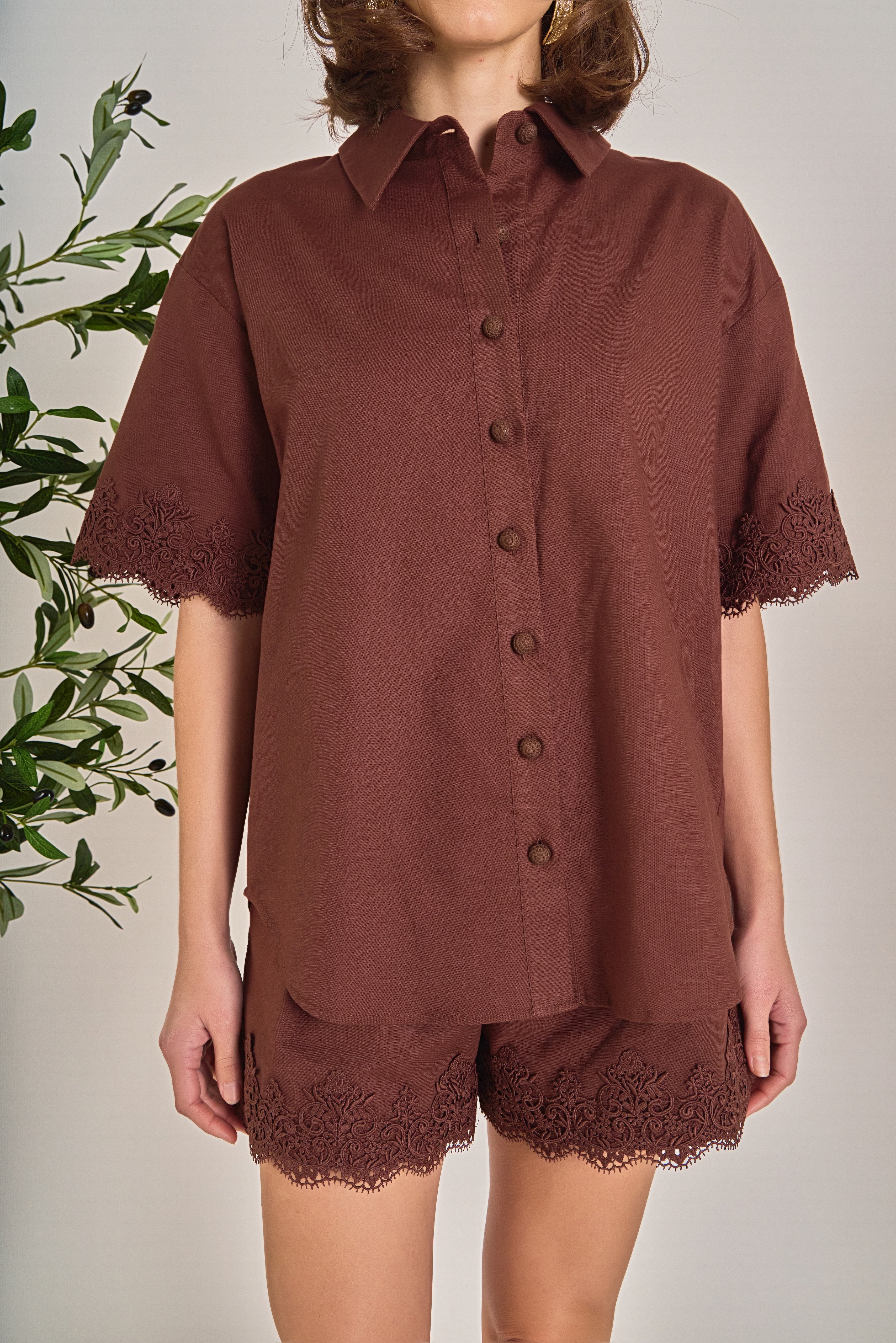 Linen Lace Shirt - Image 10