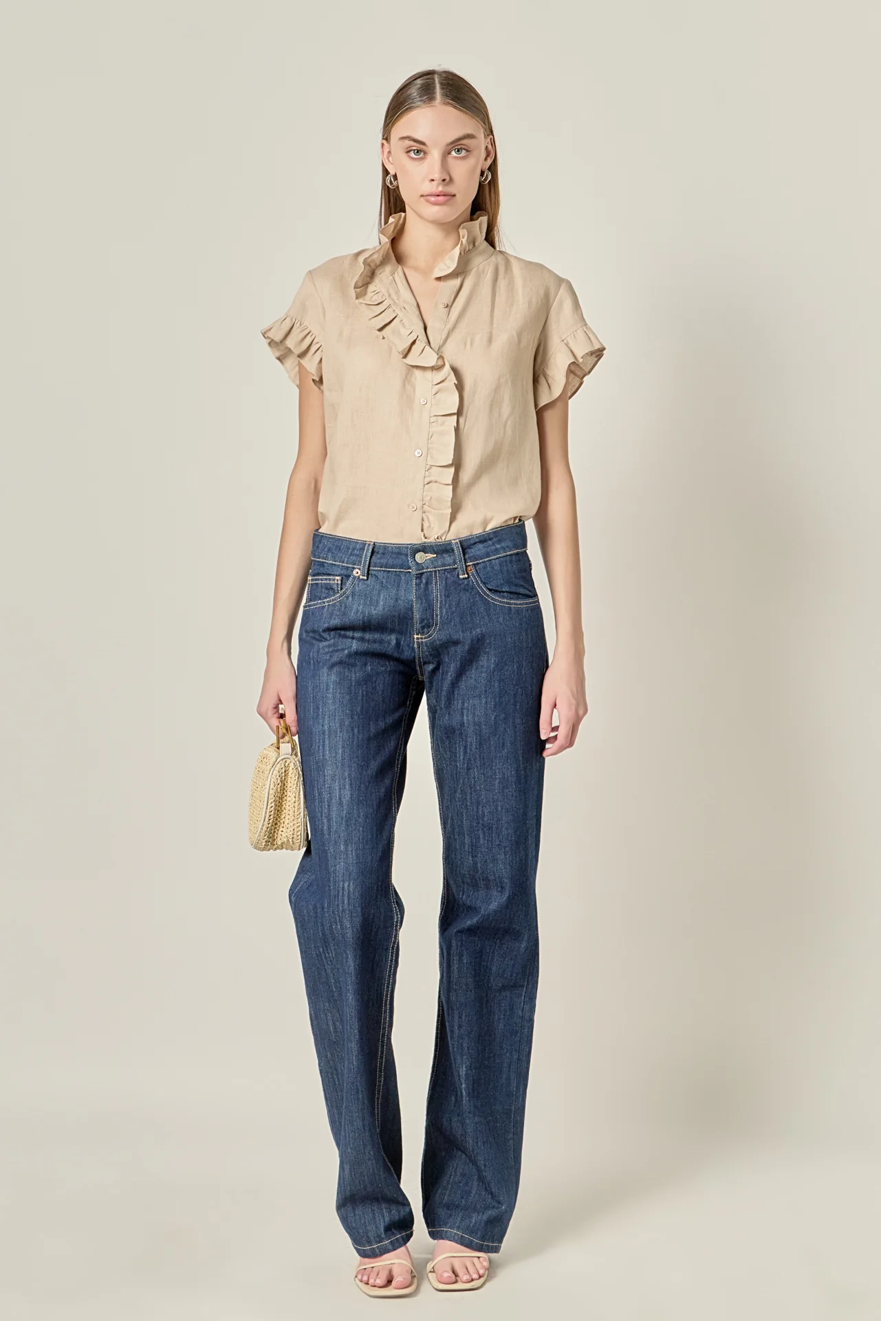 Linen Ruffle Shirt - Image 13