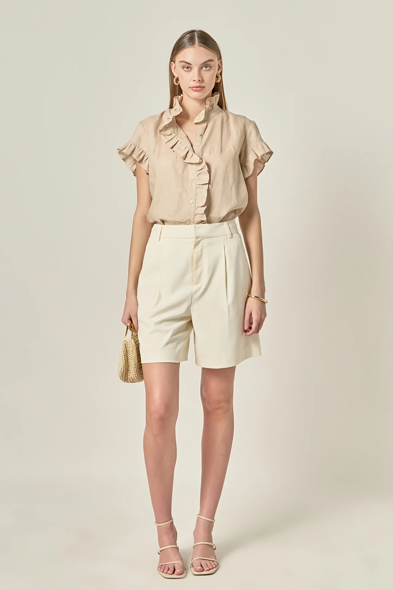 Linen Ruffle Shirt - Image 14