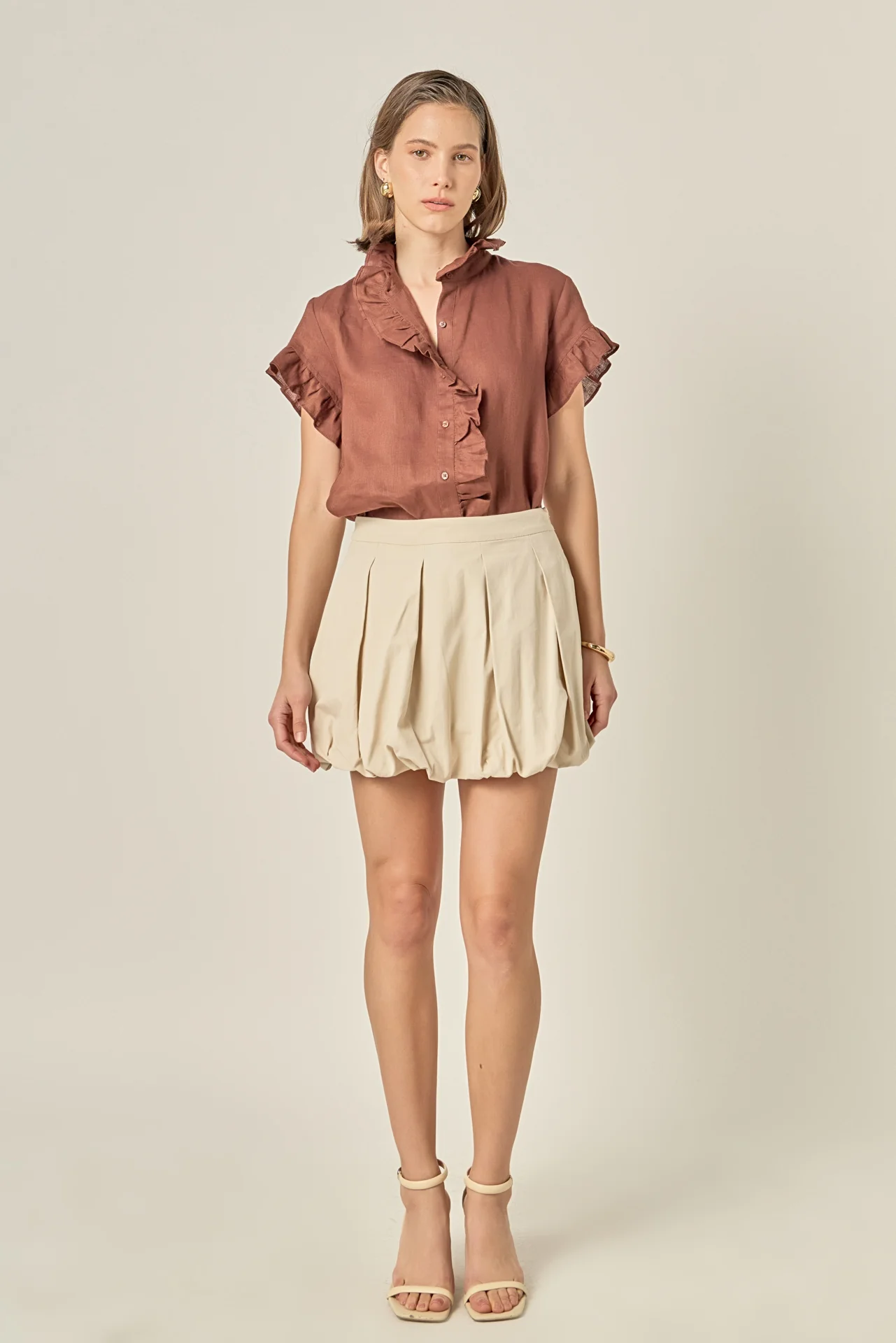 Linen Ruffle Shirt - Image 22
