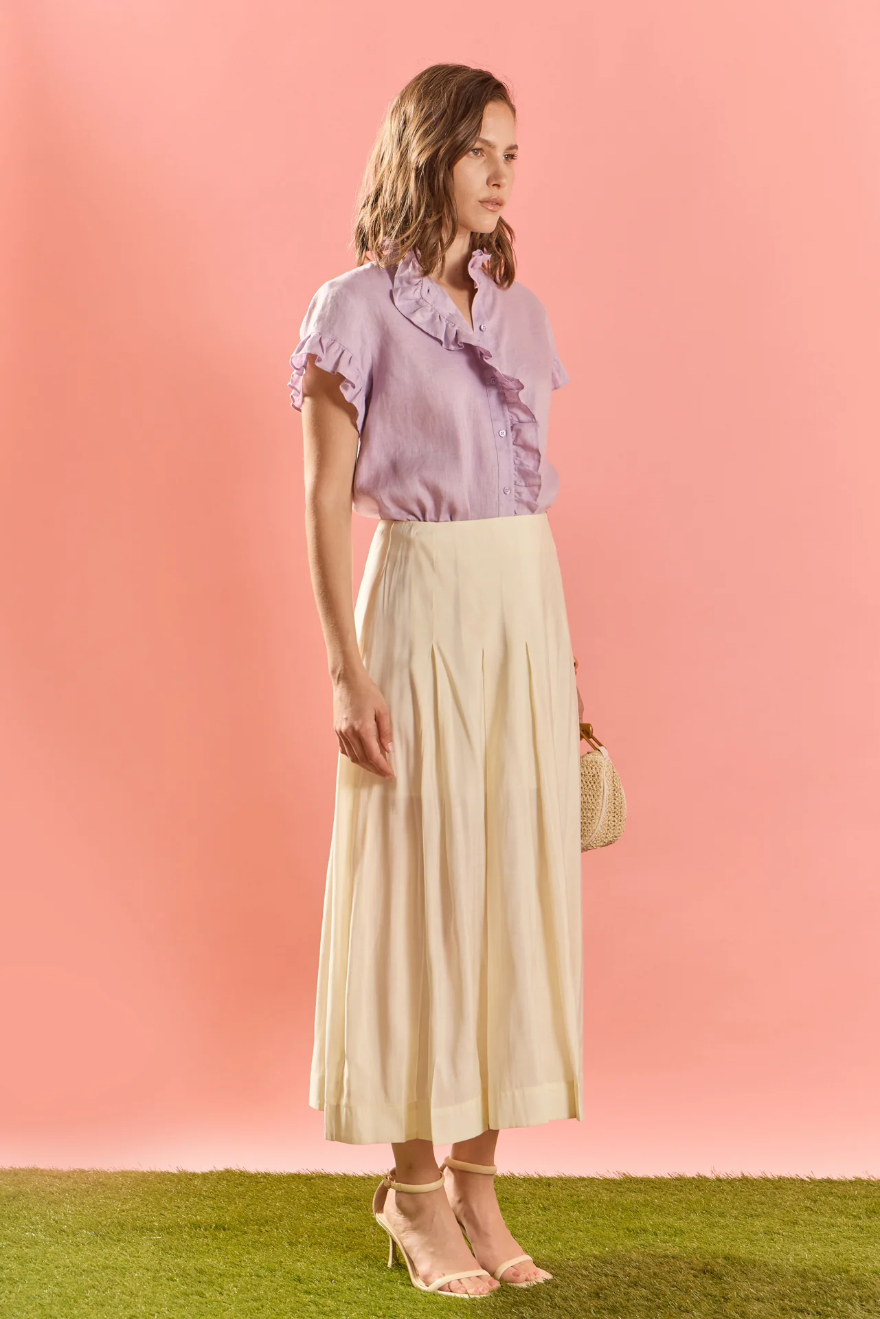 Linen Ruffle Shirt - Image 3