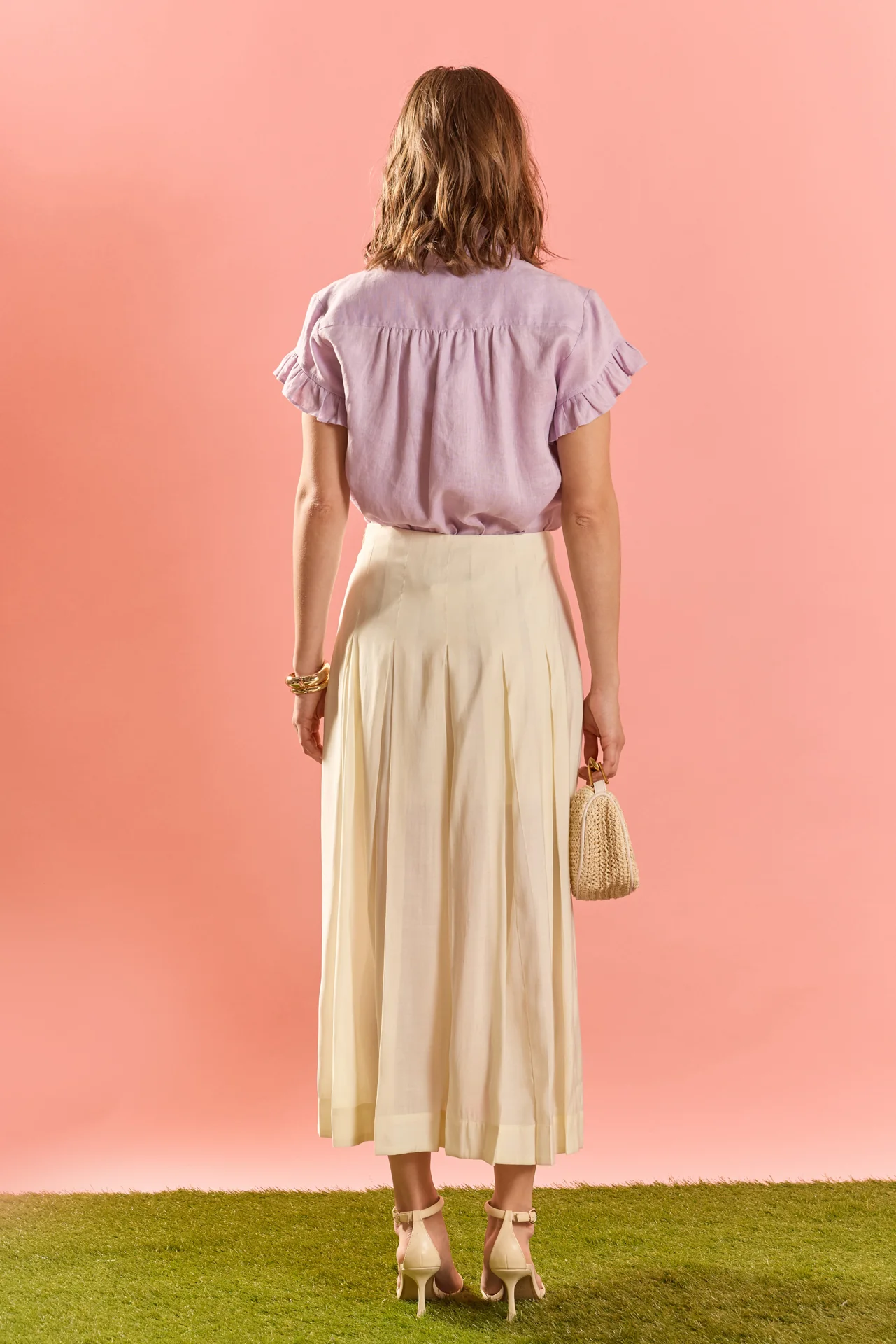 Linen Ruffle Shirt - Image 4