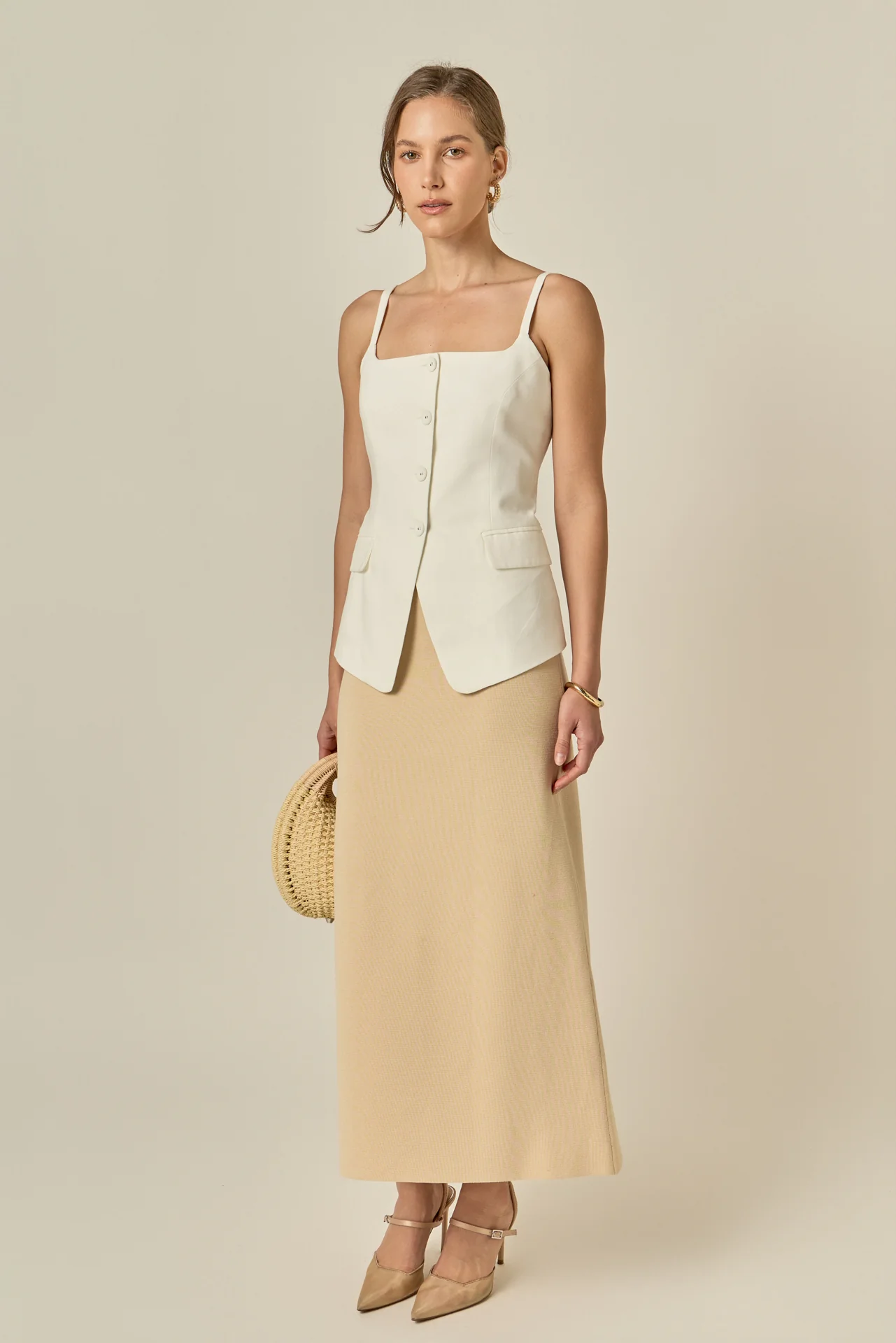 Linen Sleeveless Vest - Image 4