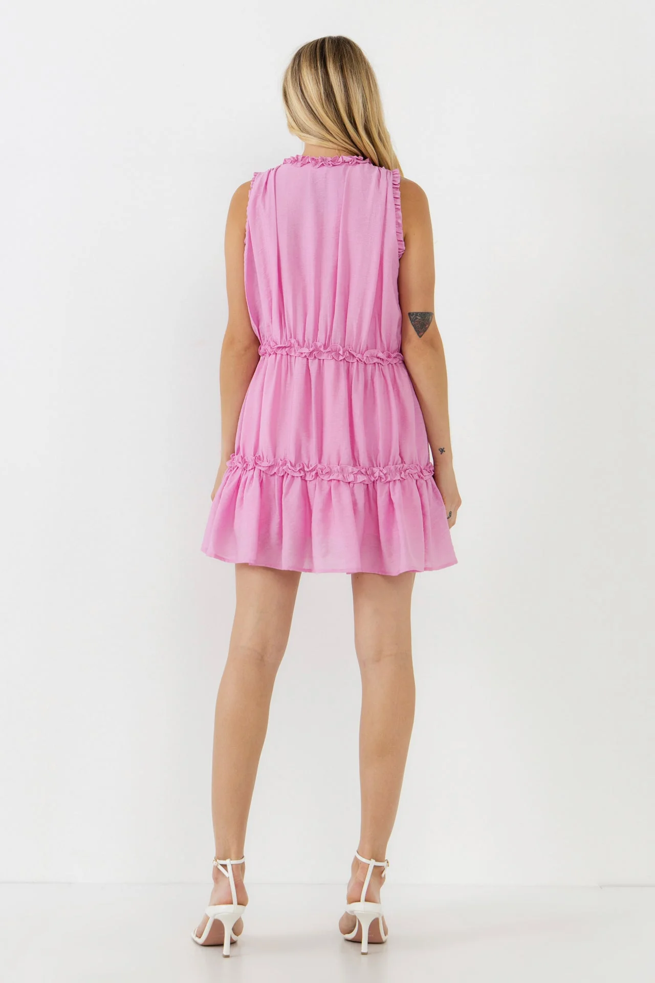 Mini Dress with Ruffle - Image 4