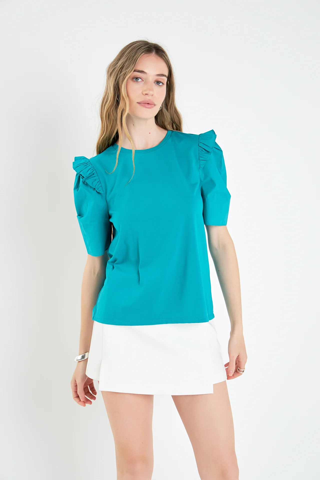 Mini Ruffle Puff Sleeve T-Shirt - Image 15