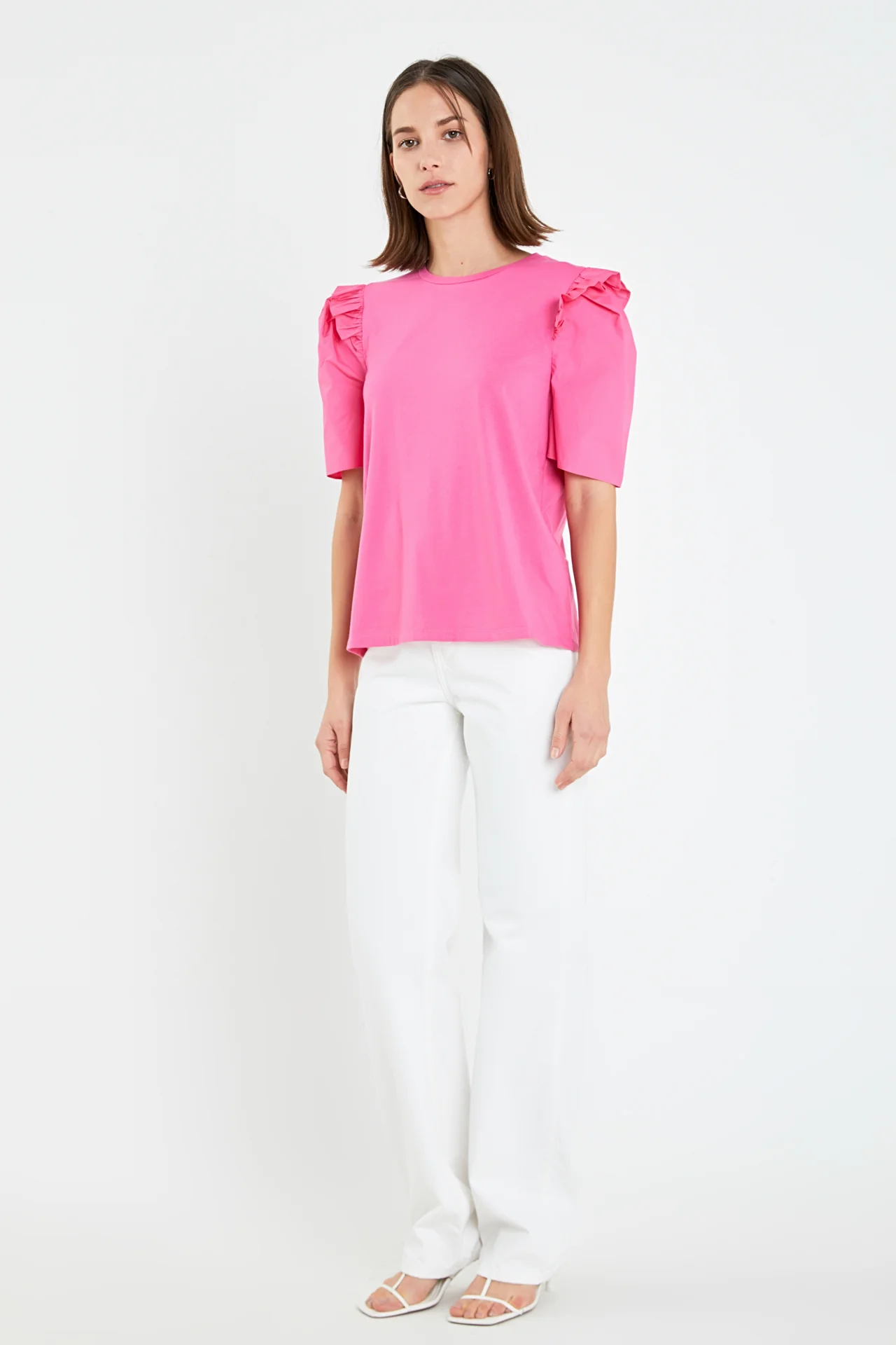Mini Ruffle Puff Sleeve T-Shirt - Image 24