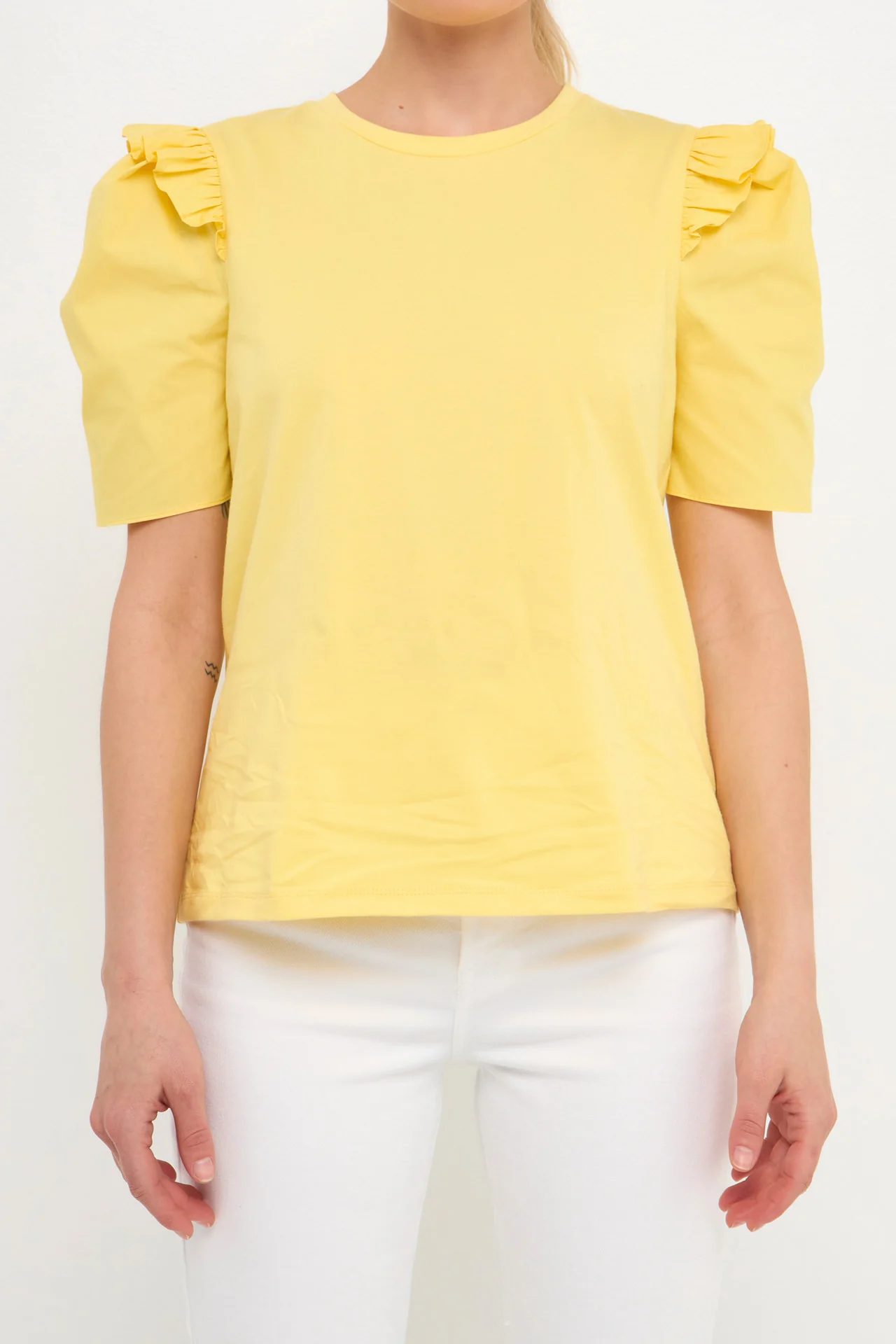Mini Ruffle Puff Sleeve T-Shirt - Image 33