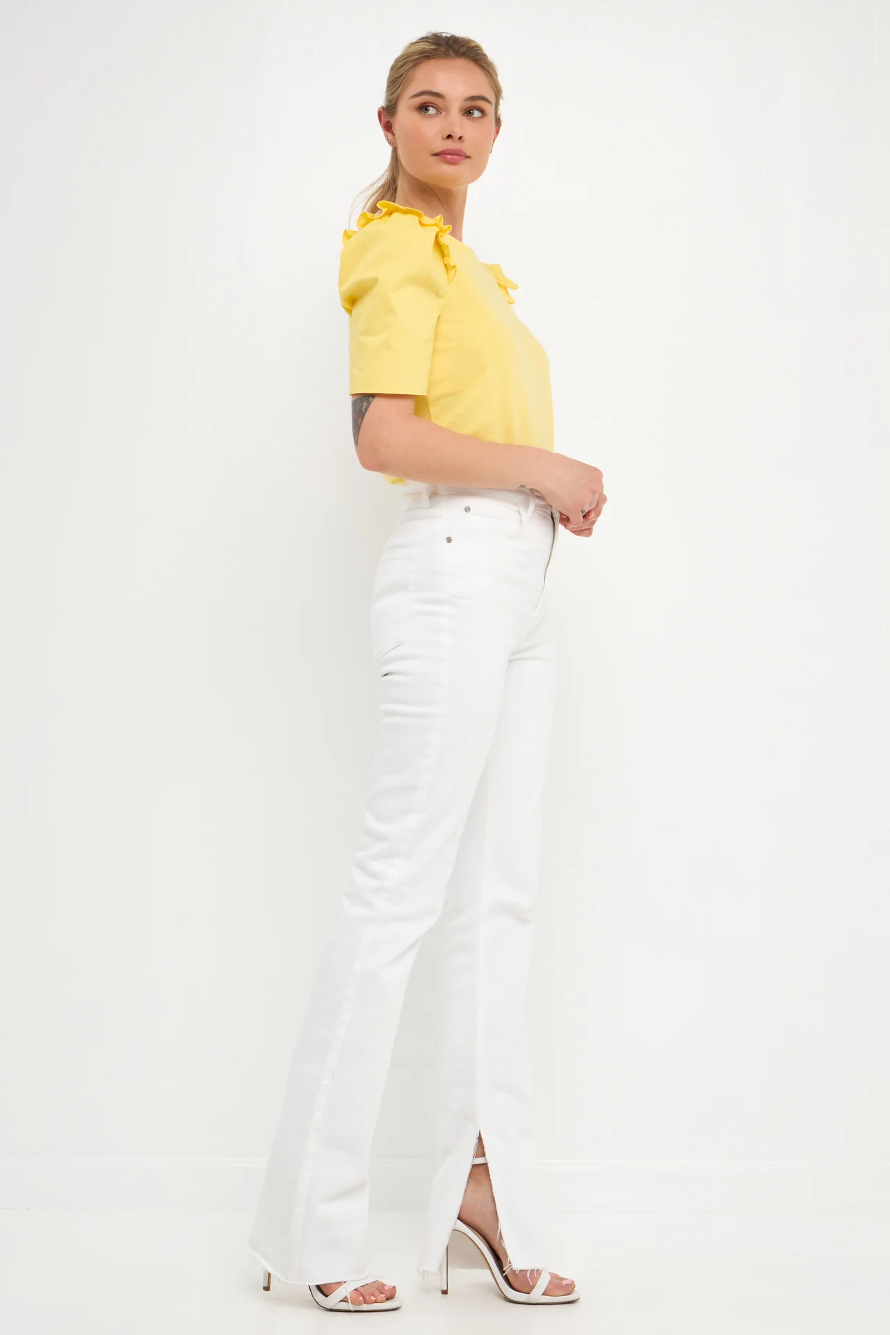 Mini Ruffle Puff Sleeve T-Shirt - Image 34