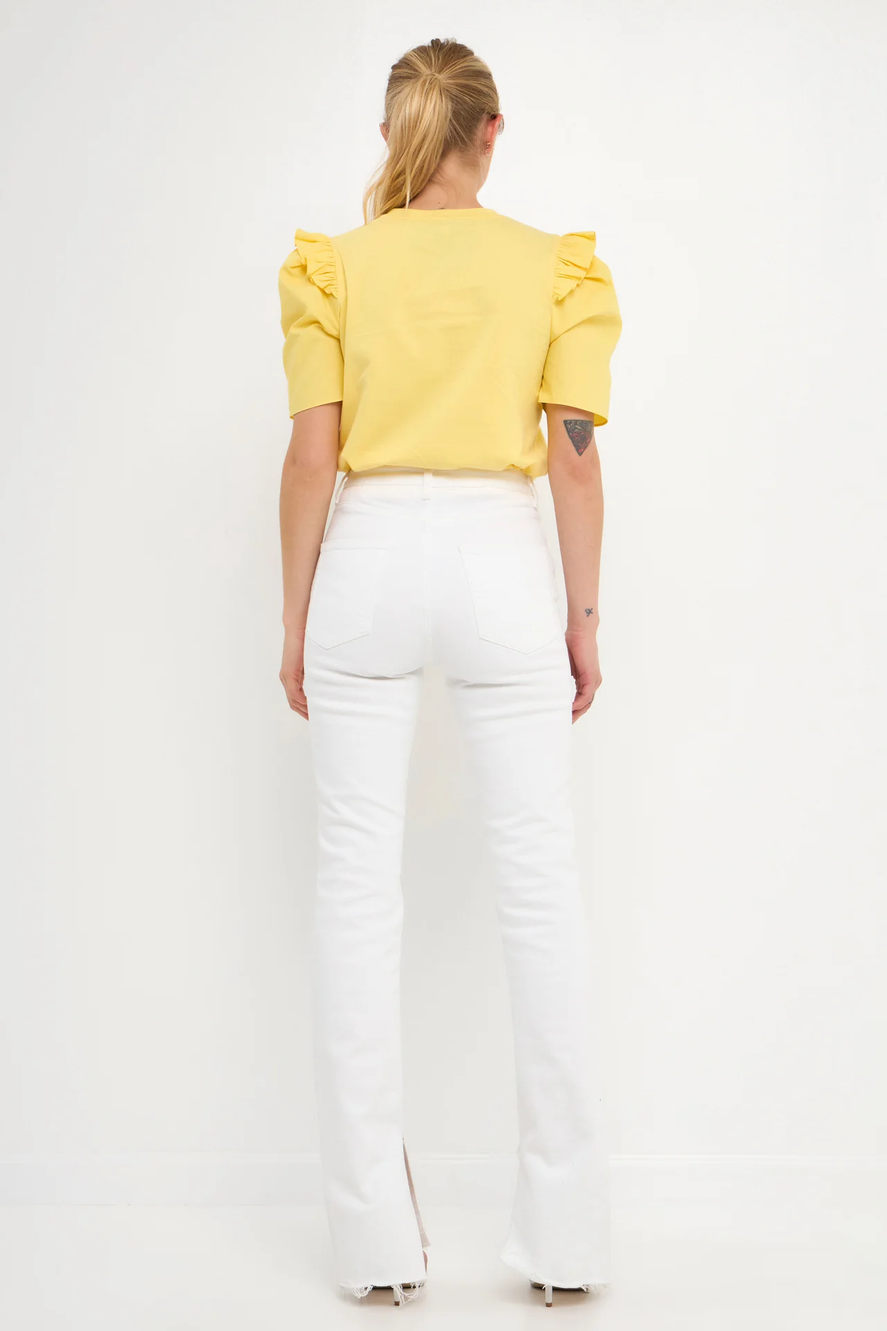 Mini Ruffle Puff Sleeve T-Shirt - Image 35