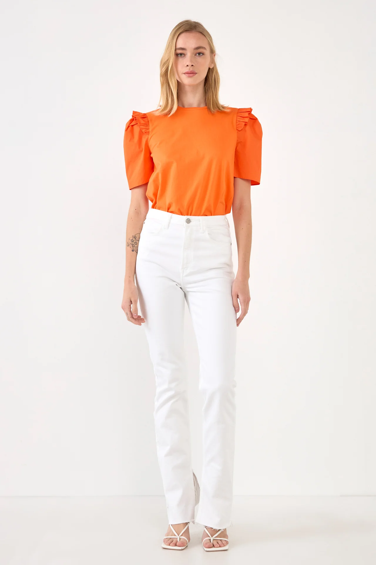 Mini Ruffle Puff Sleeve T-Shirt - Image 36