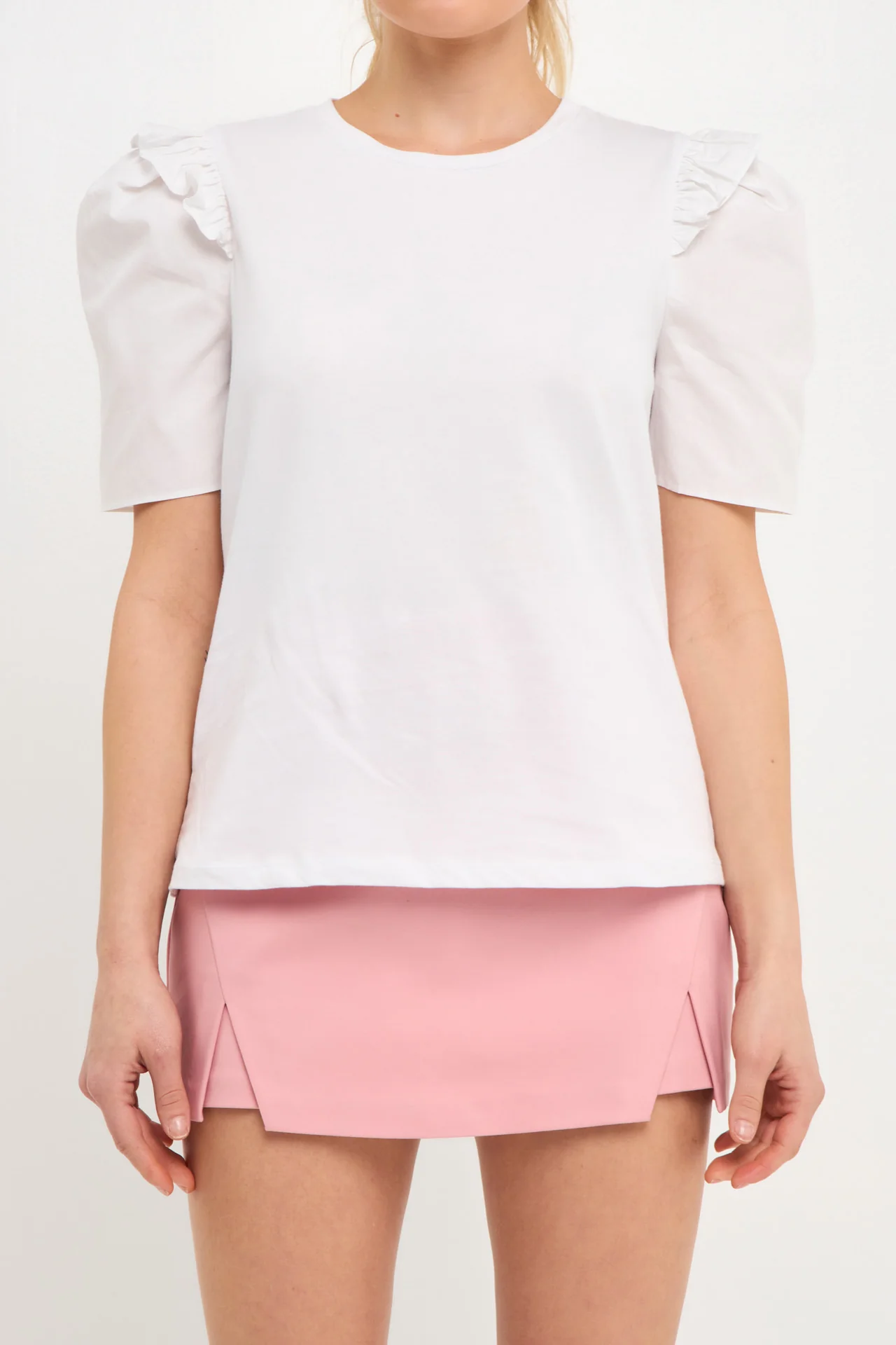 Mini Ruffle Puff Sleeve T-Shirt - Image 47