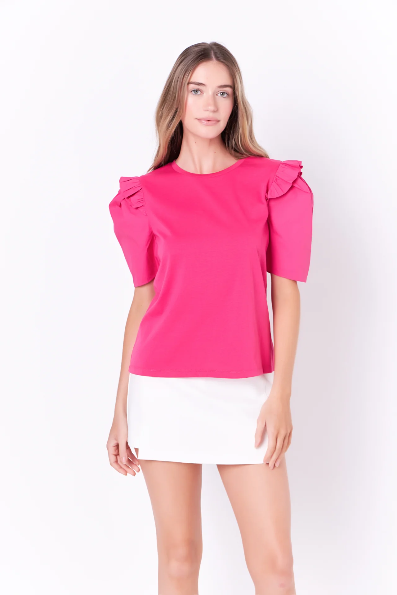 Mini Ruffle Puff Sleeve T-Shirt - Image 5