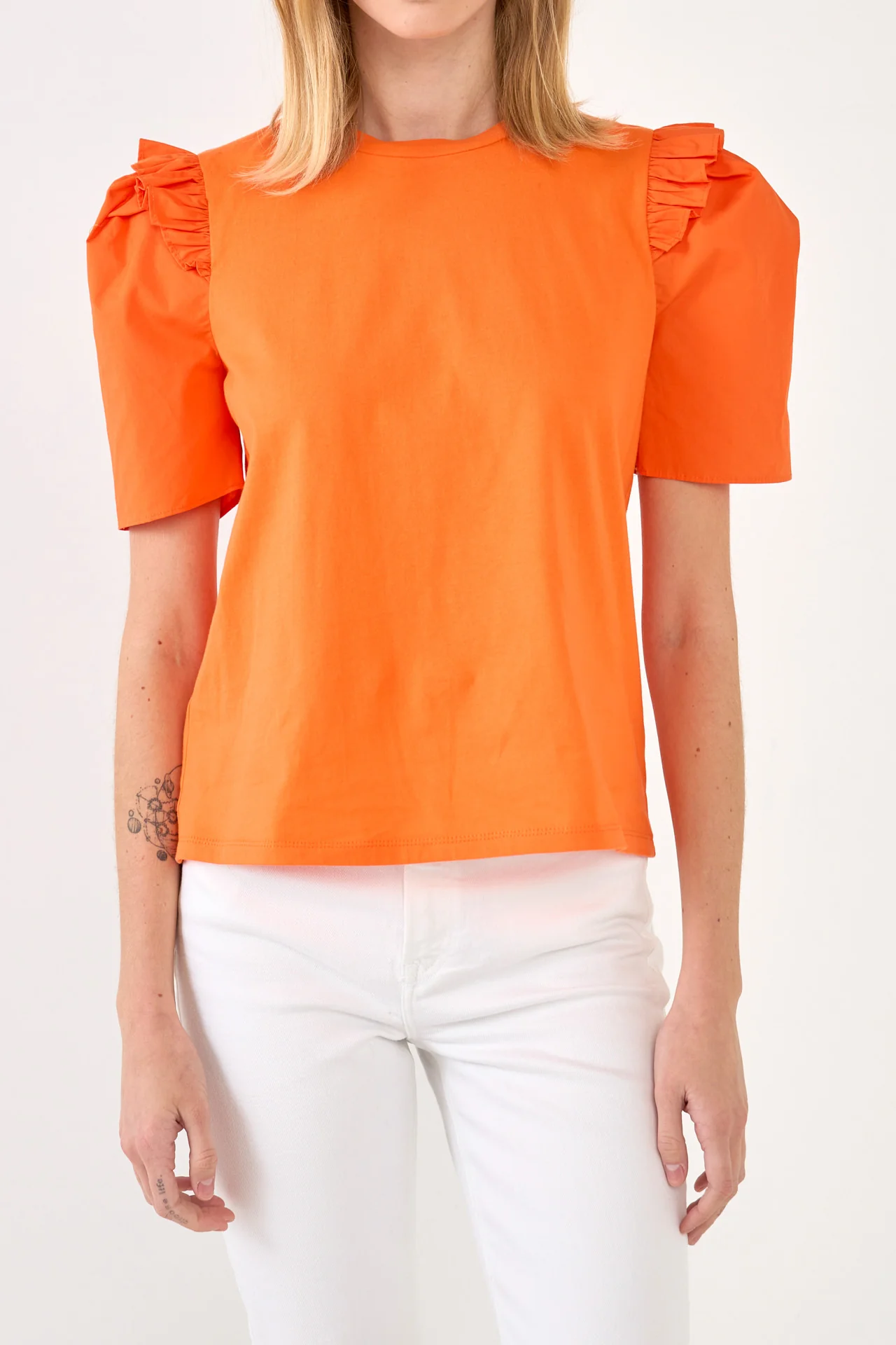 Mini Ruffle Puff Sleeve T-Shirt - Image 50