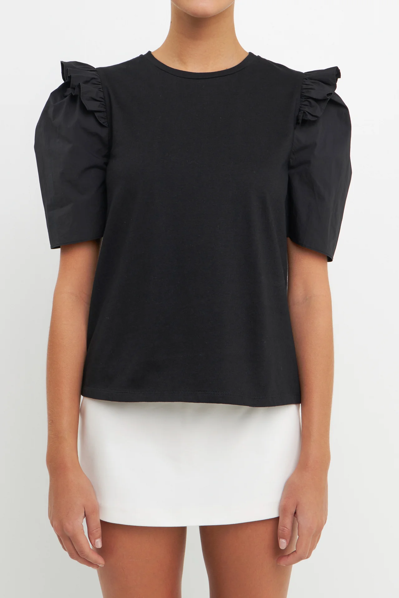 Mini Ruffle Puff Sleeve T-Shirt - Image 52