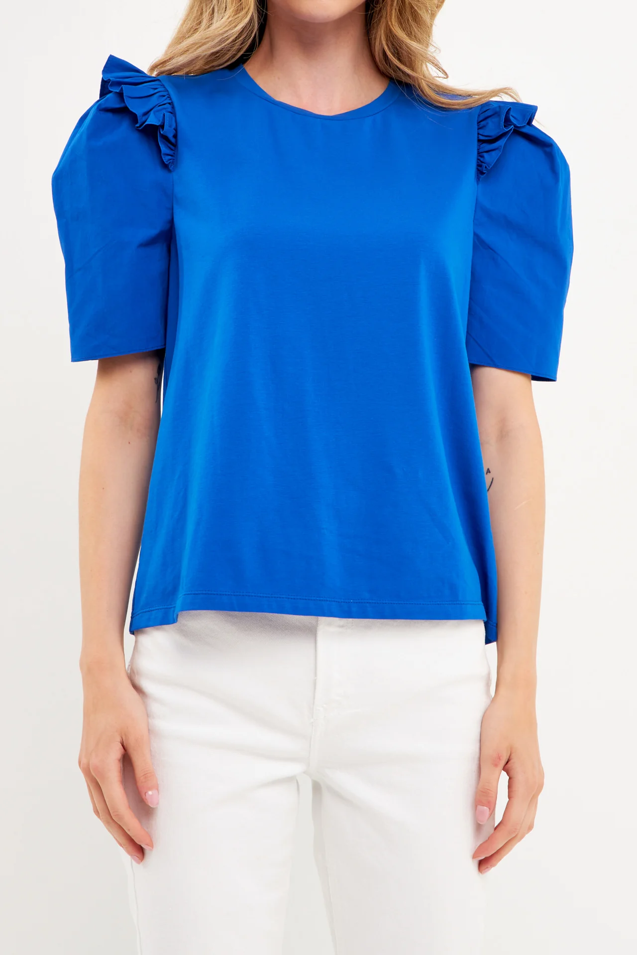 Mini Ruffle Puff Sleeve T-Shirt - Image 55