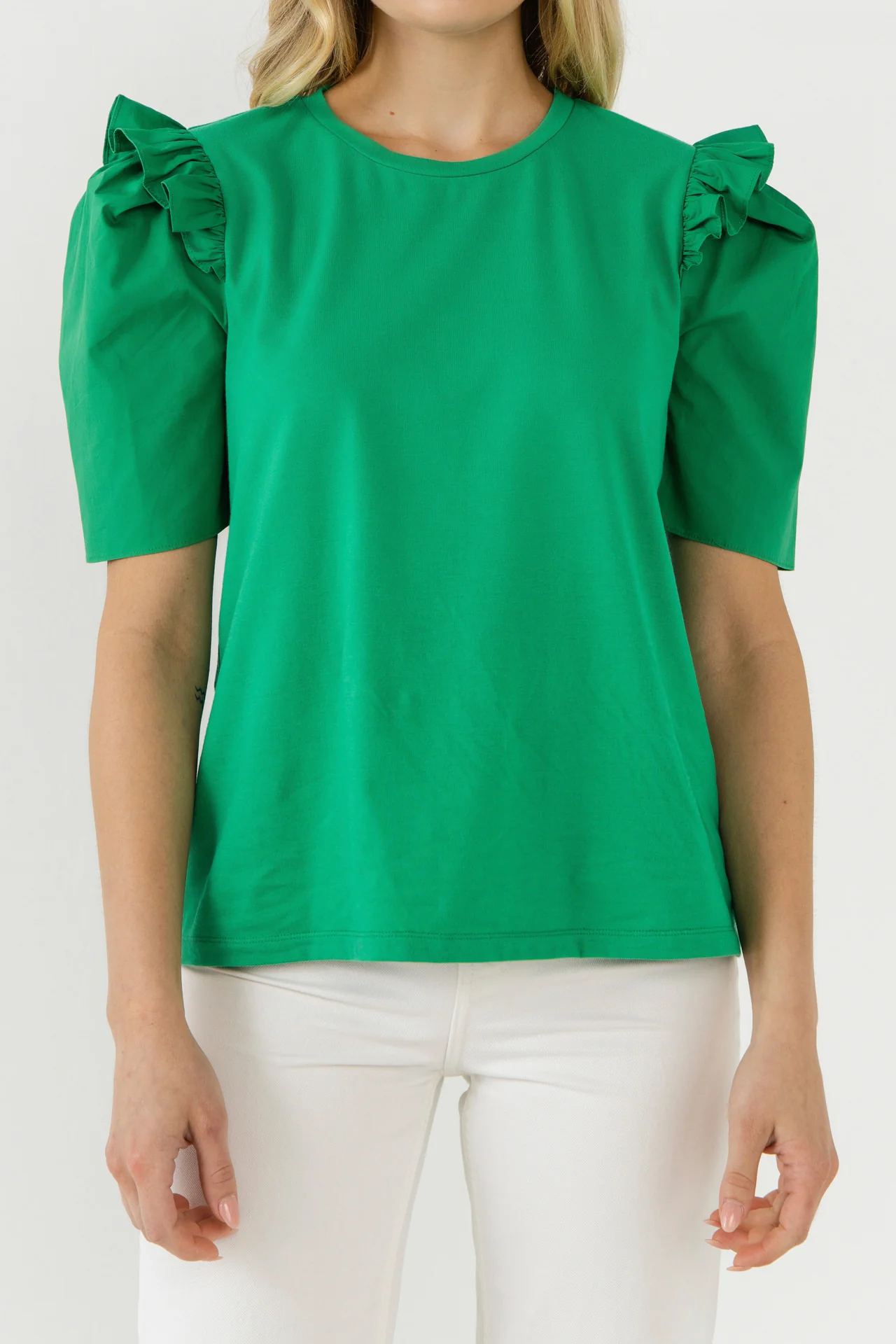 Mini Ruffle Puff Sleeve T-Shirt - Image 57