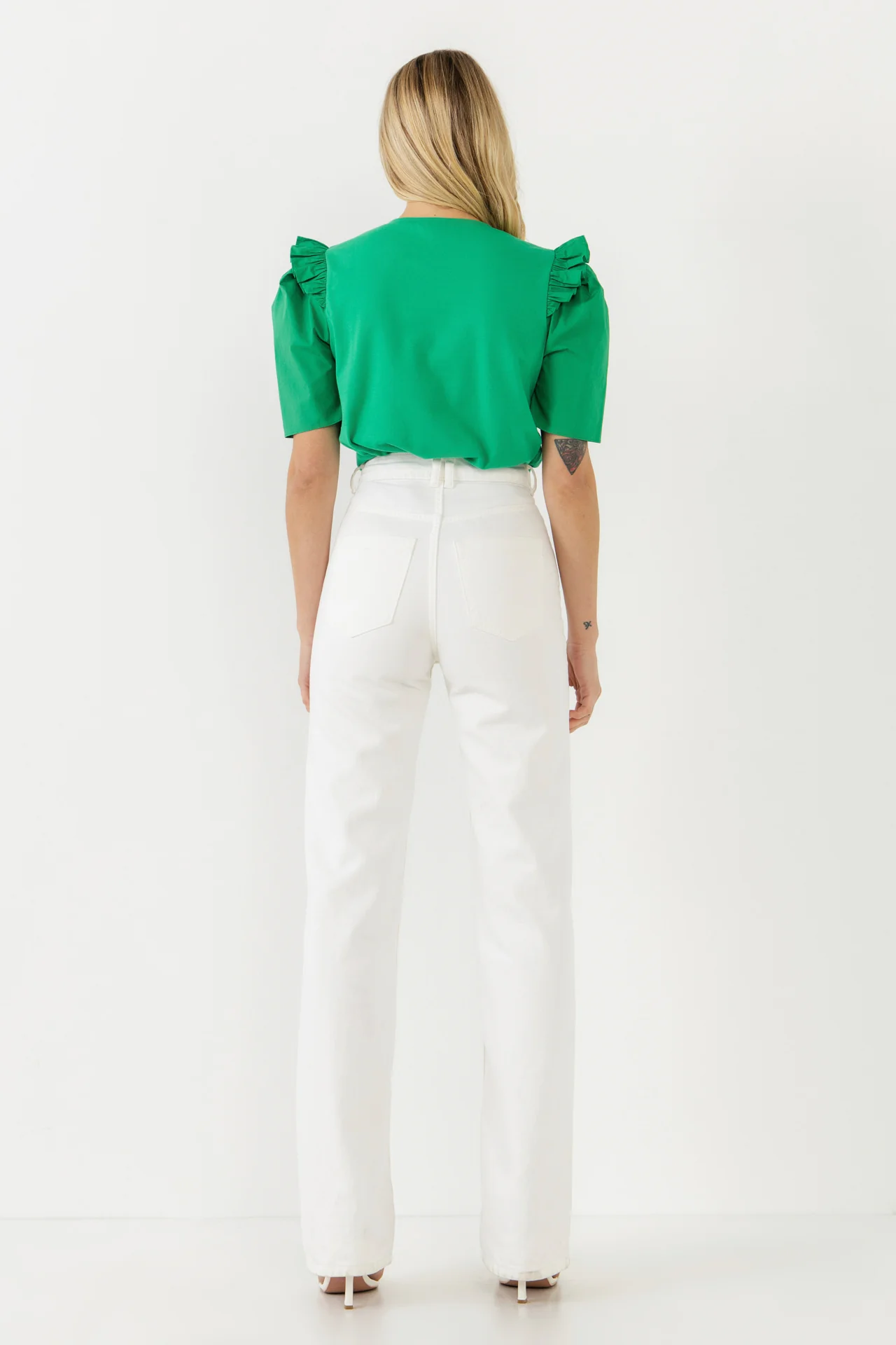 Mini Ruffle Puff Sleeve T-Shirt - Image 59