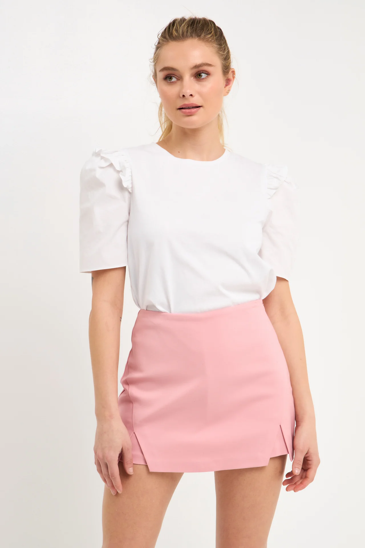 Mini Ruffle Puff Sleeve T-Shirt - Image 60