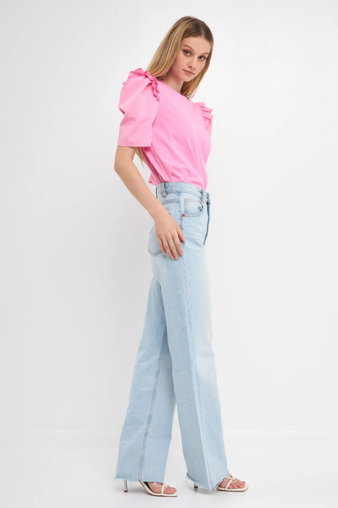 Mini Ruffle Puff Sleeve T-Shirt - Image 62
