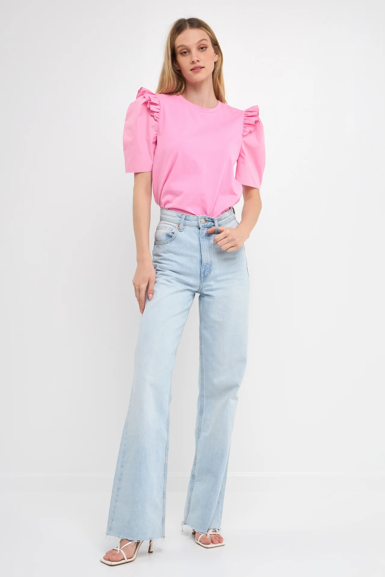 Mini Ruffle Puff Sleeve T-Shirt - Image 68