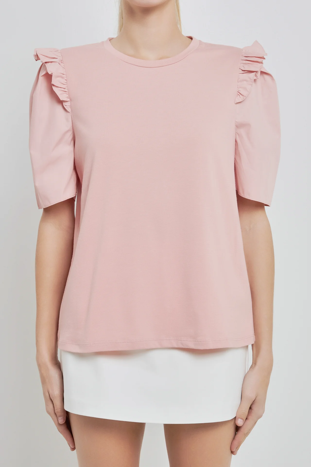 Mini Ruffle Puff Sleeve T-Shirt - Image 8
