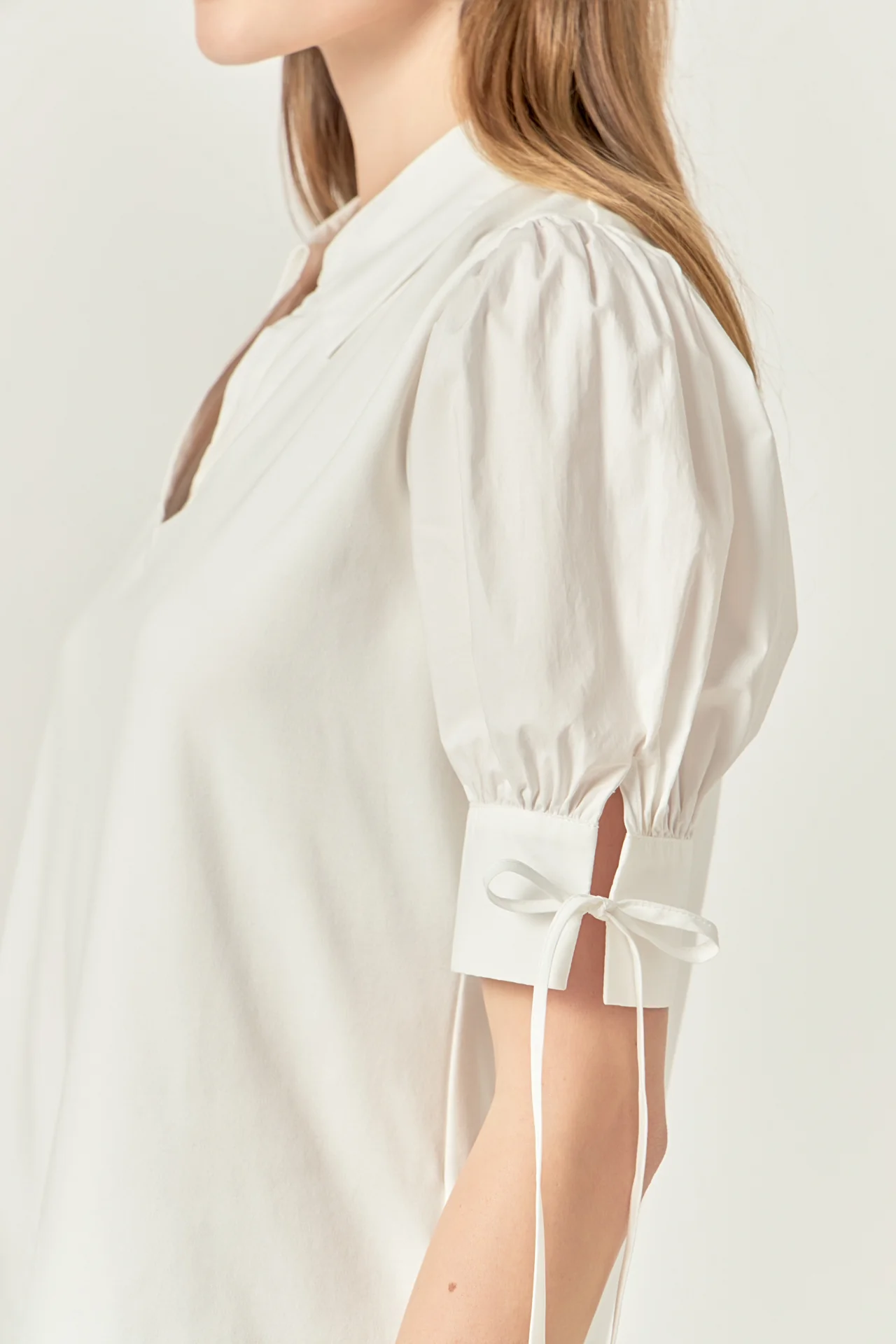 Mix Media Collar Top - Image 2