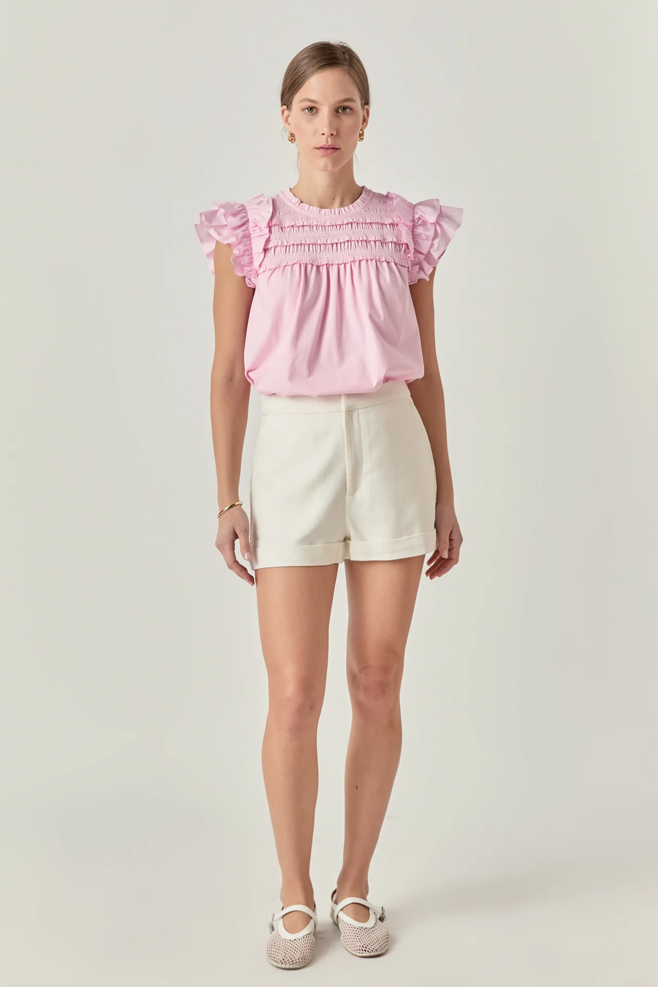 Mix Media Ruffle Top - Image 6