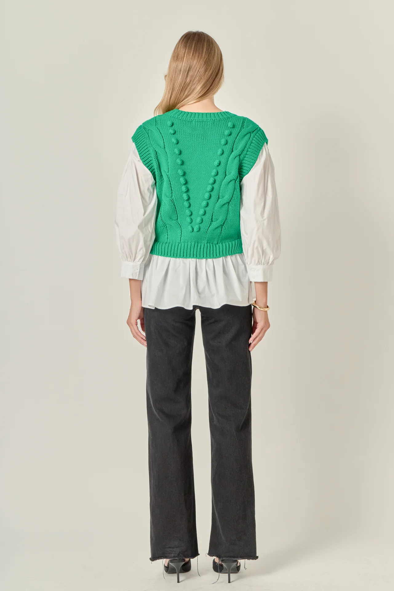 Mixed Media Cable Sweater - Image 14