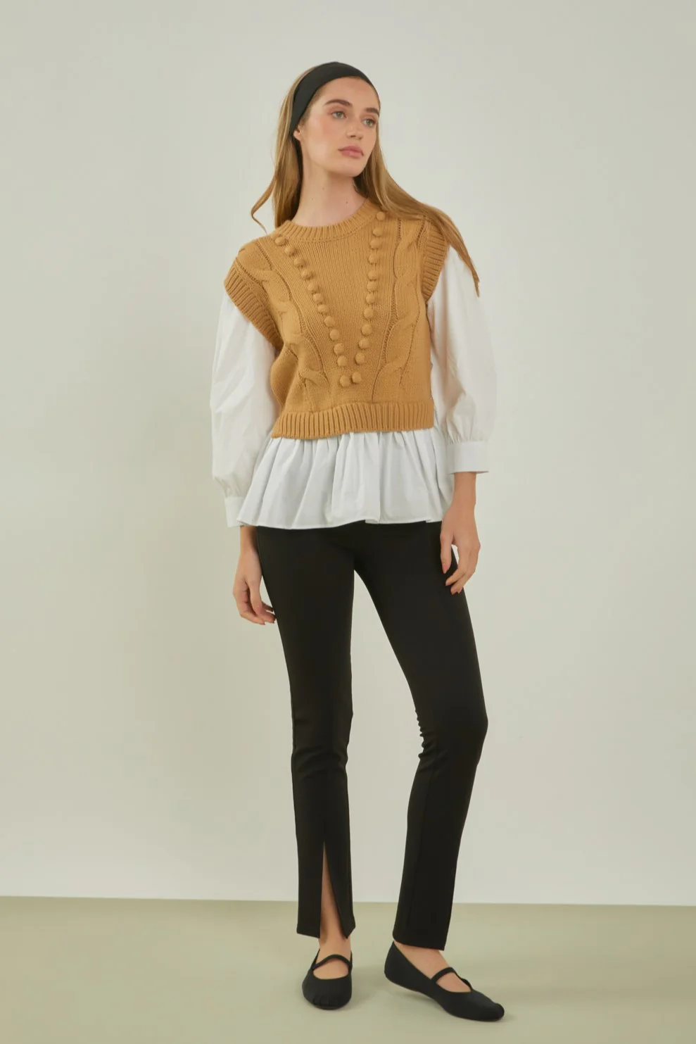 Mixed Media Cable Sweater - Image 16