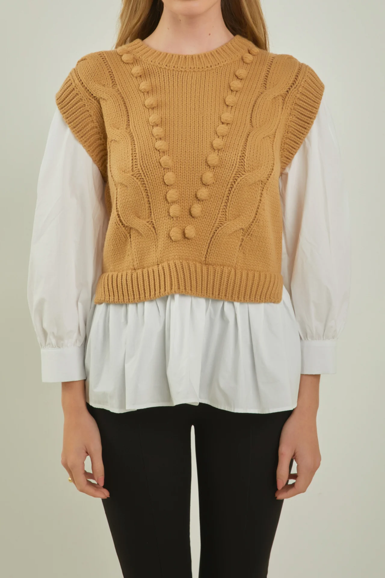 Mixed Media Cable Sweater - Image 17