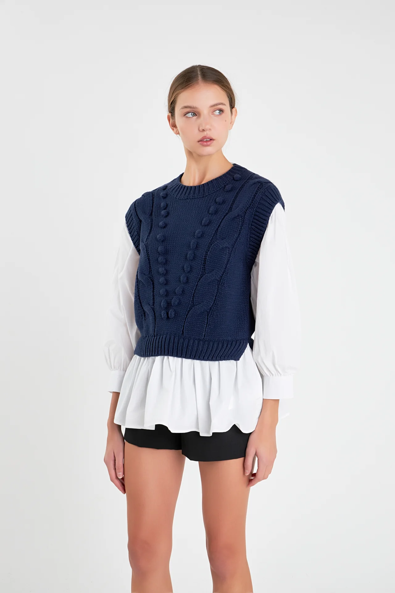 Mixed Media Cable Sweater - Image 22